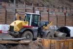 Radlader O&K Typ L25 Powerline, am 05.12.08 Neubau Spandauer Damm Br�cke Berlin.