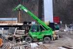 Teleskoplader MERLO 38.16 K der Baufirma EUROVIA, Baustelle am S-Bhf.