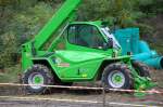 Leasingbaumaschine, ein MERLO PANORAMIC P38.18 Teleskoplader am 07.10.08 bei Abri�arbeiten am S-Bhf.