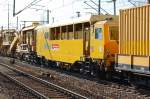 In einem Gleisschotterreingungszug der DB Bahnbau Gruppe diese Maschine BRM 162, 22.03.12 Bhf.