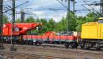 DB Netz Notfalltechnih Kranauslegerschutzwagen KRC 1200 mit der Nr.