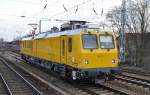 Schon seit 11/14 auf den Schienen, trotzdem sehe ich dieses DB Netz Dienstfahrzeug das erste Mal, es ist der relativ neue Diagnose Verbrennungstriebwagen vom Hersteller P&T (Abk.