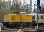Am Haltesignal Berlin-Blankenburg Nebengleis stand ein Messzug der DB Netz Instandhaltung mit Zuglok 203 314-0 (92 80 1203 314-0 D-DB, LEW Bj.1974) und am Ende des Zuge (nicht im Bild) der Wendezuglok