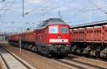 232 358-2 mit einen Zug Sch�ttgutkippwagen am 04.07.12 Bhf.