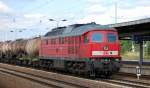 232 601-5 bringt einen Ganzzug Knickkesselwagen (Kreideschlamm) zur �bergabe in den Bhf.