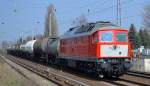 232 909-2 mit Kesselwagenzug am 10.04.15 Berlin-Karow