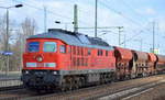 232 567-8 mit Schüttgutwagenzug am 15.03.17 Bf.