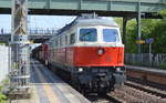232 309-5 mit einer 298ér und gemischtem Güterzug am Haken am 29.05.17 Bf.