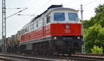 232 079-4 mit Knickkesselwagenzug am 17.05.18 Berlin-Wuhlheide.