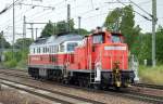363 163-7 ma Haken von EWR 232 531-4 am 09.07.14 Bhf.