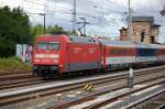 101 017-2 mit tschechischer EC-Wagngarnitur am 05.06.12 Richtung Berlin-Lichtenberg, Berlin Greifswalder Str.