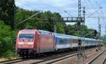 101 135-2 fährt mit tschechischer EC-Wagengarnitur Richtung Berlin Hbf.