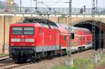 112 183 als RE3 Richtung Elsterwerda bei der Ausfahrt Bhf.