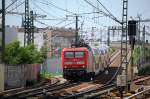 RE5 nach Stralsund mit 112 110 Richtung Berlin-Gesundbrunnen am 19.07.13 Berlin-Wedding.