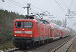 Dienstfahrt, 112 133 mit Doppelstockwagen-Garnitur Richtung Bf.