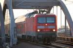 114 035-8 am fr�hen Morgen mit dem RE3 Richtung Berlin-Gesundbrunnen, 07.04.11 Berlin-Pankow.