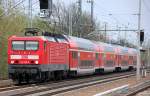 114 030-0 mit dem RE5 nach Rostock Hbf.
