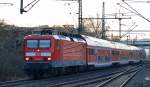 RE5 nach Rostock Hbf. mit 114 005 bei der Einfahrt Bhf. Berlin-Gesundbrunnen am 09.12.14