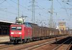 145 003-0 mit Ganzzug Schiebewandwagen, 06.03.12 Bhf.