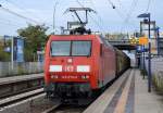 145 070-9 befindet sich am Ende eines Güterzuges gezogen von 298 331-0 am 13.10.14 Berlin-Hohenschönhausen.