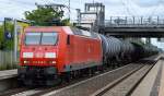 145 038-6 mit Kesselwagenzug am 16.06.15 Bhf.