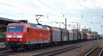145 013-9 mit einem Güterzug für Stahlcoil-Transporte am 19.04.16 Bf.