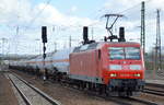145 039-4 mit einem Ganzzug Gasdruckkesselwagen (Propangas)am 06.04.17 Bf.