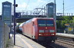 145 072-5 mit Kesselwagenzug (leer)Richtung Stendell am 27.07.17 BF.