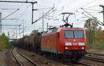 145 025-3 mit Kesselwagenzug am 25.09.17 Bf.