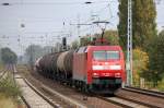 152 059-2 mit einem gemischten Kesselwagenzug am 11.10.12 Berlin-Karow.