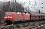 152 079-0 + 152 ???-? Doppetraktion mit Erzzug am 10.12.13 Berlin-Springpfuhl.