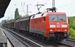 152 095-6 mit Ganzzug Schiebewandwagen am 01.06.15 Berlin-Karow.