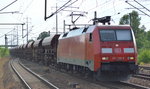 152 126-9 mit Ganzzug Sch�ttgutwagen am 28.07.16 Bf.