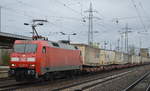 152 150-9 mit KLV-Zug (hauptsächlich DB/Schenker Trailer am 01.03.17 Bf.