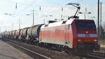 152 125-1 mit Kesselwagenzug (leer) Richtung Stendell am 13.02.18 Bf. Flughafen Berlin-Schönefeld.