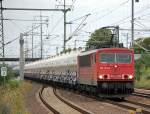 155 133-2 mit Ganzzug tschechischer Zementsubsilowagen (cemex), 15.07.11 Bhf.