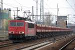 155 232-2 mit Ganzzug Sch�ttgutkippwagen am 25.04.12 Bhf.