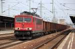 155 273-6 mit Ganzzug offener G�terwagen am 25.04.12 BHf.
