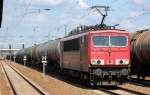 155 097-9 mit Kesselwagenzug am 04.07.12 Bhf.