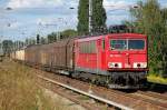 155 113-4 mit Ganzzug Schiebewandwagen, 14.08.12 Berlin-Karow.