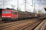 155 006-0 mit G�terzug (Schiebewandwagen) am 06.11.12 Bhf.