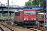 155 008-6 auf dem Weg zum Lokabstellpunkt am Bhf.