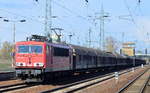 155 138-1 mit Ganzzug Schiebewandwagen am 26.04.16 Bf.