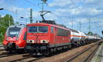 155 239-7 mit Ganzzug Gasdruckkesselwagen am 03.07.17 Bf.