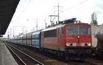 155 108-4 mit polnischen Schüttgutwagen am 22.04.17 Bf.