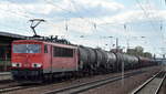 155 141-5 mit einem sehr langen gemischten Güterzug am 20.04.17 Bf.