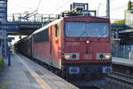 155 218-1 mit einigen Schiebewandwagen am 06.07.17 Bf.