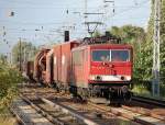 155 234-8 mit einem gemischten G�terzug Richtung Karower Kreuz Berlin, 28.05.09 Berlin-Karow.