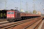 155 181-1 mit einem Ganzzug Sch�ttkippwagen vom Typ Fans der DB, 13.10.10 Bhf.