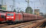 Doppeltraktion 185 166-6 + 185 072-6 mit Erzzug am 13.07.13 Bhf.